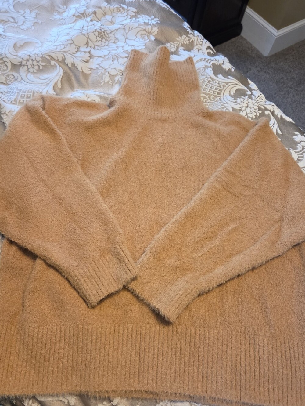 Calia Women's Turtleneck Sweater in Camel Brown